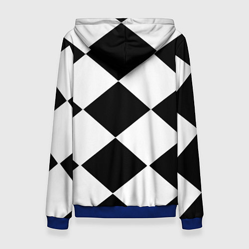 Женская толстовка Алиса шахматная клетка / 3D-Синий – фото 2