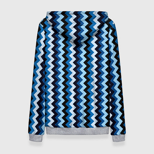 Женская толстовка Ломаные полосы синий / 3D-Меланж – фото 2