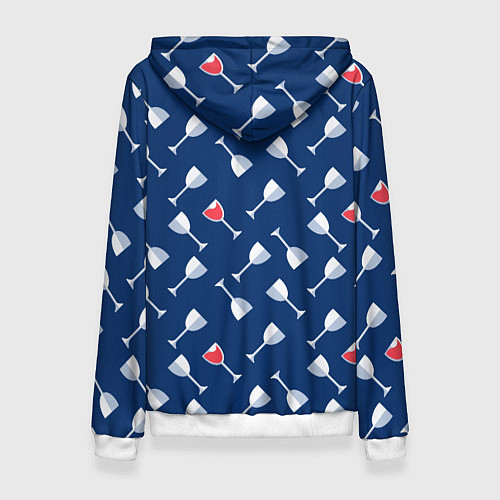 Женская толстовка Бокальчик винишка / 3D-Белый – фото 2