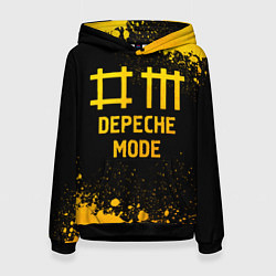 Толстовка-худи женская Depeche Mode - gold gradient, цвет: 3D-черный