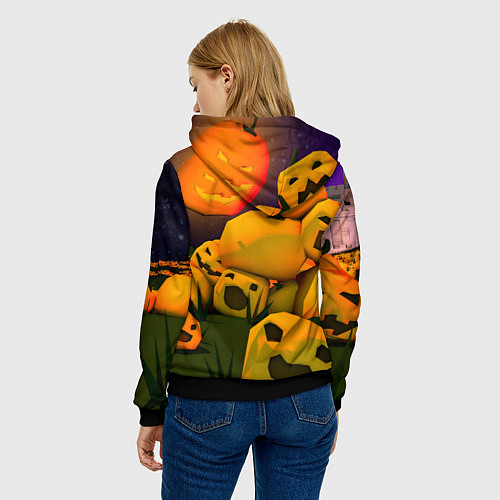 Женская толстовка Гарибальди Хэллоуин / 3D-Черный – фото 4