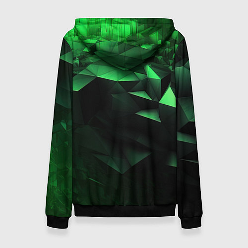 Женская толстовка Видение зеленого в абстракции / 3D-Черный – фото 2