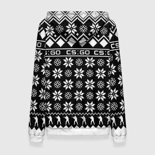 Женская толстовка CS GO christmas sweater / 3D-Белый – фото 2