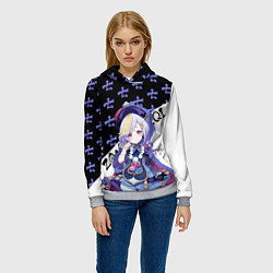 Толстовка-худи женская Цици - Геншин Импакт, цвет: 3D-меланж — фото 2
