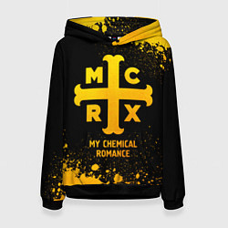 Толстовка-худи женская My Chemical Romance - gold gradient, цвет: 3D-черный