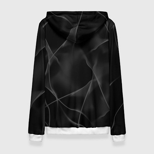 Женская толстовка Серый дым и ночь / 3D-Белый – фото 2