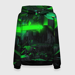 Женская толстовка Симметрия зеленых теней