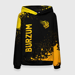 Толстовка-худи женская Burzum - gold gradient вертикально, цвет: 3D-черный