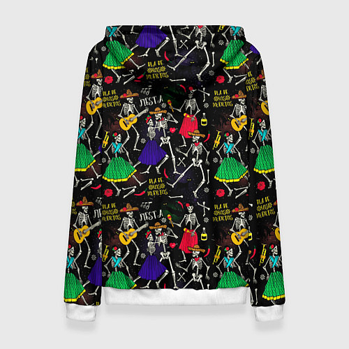 Женская толстовка Dia de los muertos / 3D-Белый – фото 2