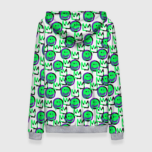 Женская толстовка The Crowned smiley / 3D-Меланж – фото 2