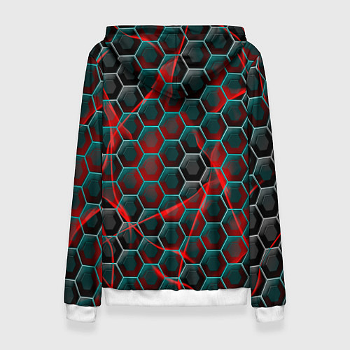 Женская толстовка Нано шестиугольник / 3D-Белый – фото 2