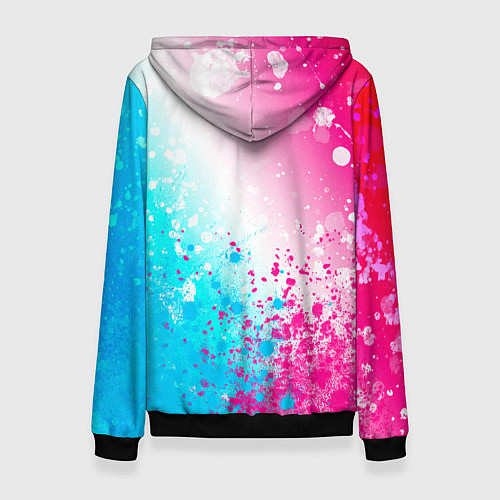 Женская толстовка Deftones neon gradient style посередине / 3D-Черный – фото 2