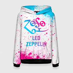 Женская толстовка Led Zeppelin neon gradient style