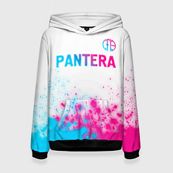 Толстовка-худи женская Pantera neon gradient style посередине, цвет: 3D-черный