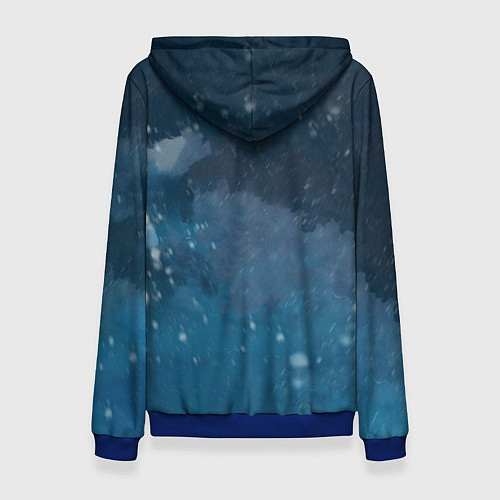 Женская толстовка Летящий Санта / 3D-Синий – фото 2