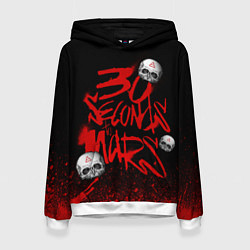 Женская толстовка Thirty seconds to mars skulls