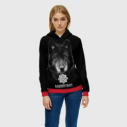 Толстовка-худи женская Вне страха, цвет: 3D-красный — фото 2