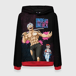Толстовка-худи женская Undead Unluck - Fuuko and Andy, цвет: 3D-красный