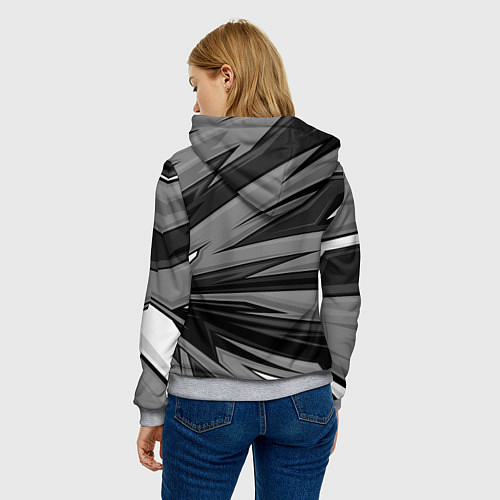 Женская толстовка Honda - монохромный спортивный / 3D-Меланж – фото 4