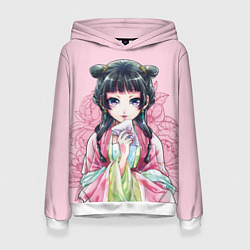 Толстовка-худи женская Маомао - Монолог фармацевта, цвет: 3D-белый