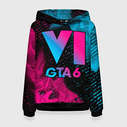 Женская толстовка GTA 6 - neon gradient