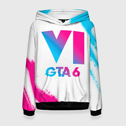 Женская толстовка GTA 6 neon gradient style