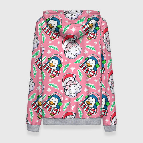 Женская толстовка Персонажи новогодние / 3D-Меланж – фото 2