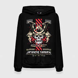 Толстовка-худи женская Japanese samurai streetwear, цвет: 3D-черный
