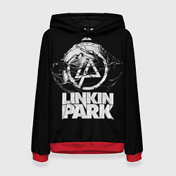 Толстовка-худи женская Linkin Park рэп-метал, цвет: 3D-красный