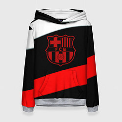 Толстовка-худи женская Barcelona stripes sport, цвет: 3D-меланж