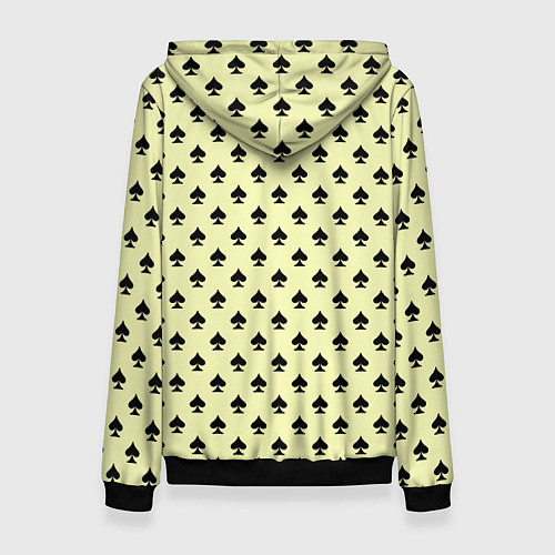 Женская толстовка Пиковая масть светло-жёлтый / 3D-Черный – фото 2