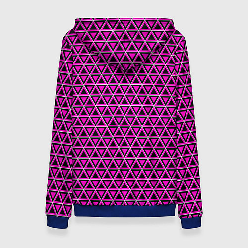 Женская толстовка Розовые и чёрные треугольники / 3D-Синий – фото 2