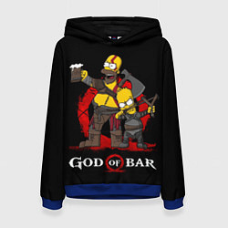 Толстовка-худи женская Bar of war, цвет: 3D-синий