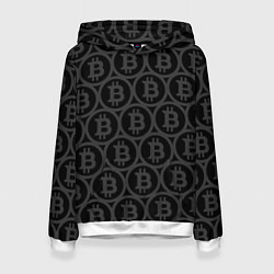 Женская толстовка Биткоин патерн