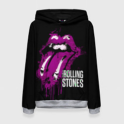 Толстовка-худи женская The Rolling Stones - lips, цвет: 3D-меланж
