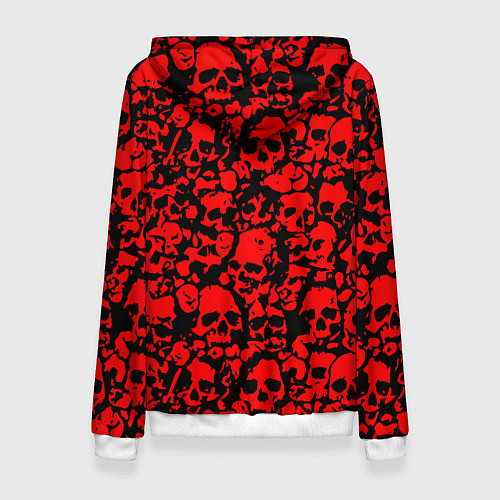 Женская толстовка Thirty Seconds to Mars skull pattern / 3D-Белый – фото 2