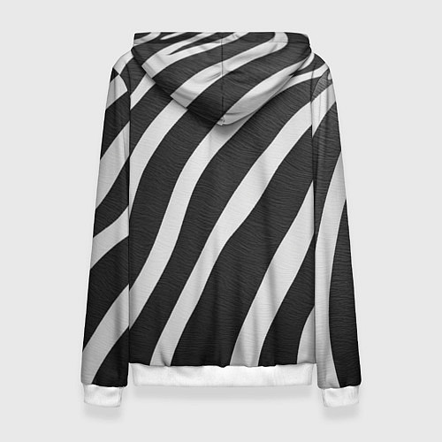 Женская толстовка Зебровые линии / 3D-Белый – фото 2