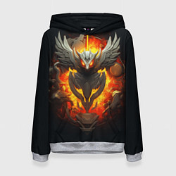 Толстовка-худи женская Огненный символ орла, цвет: 3D-меланж