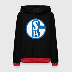 Толстовка-худи женская Schalke 04 fc club sport, цвет: 3D-красный