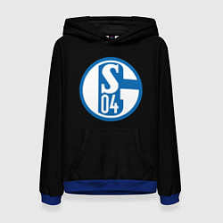 Толстовка-худи женская Schalke 04 fc club sport, цвет: 3D-синий