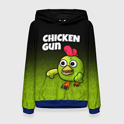 Толстовка-худи женская Chicken Gun - Zombie Chicken, цвет: 3D-синий
