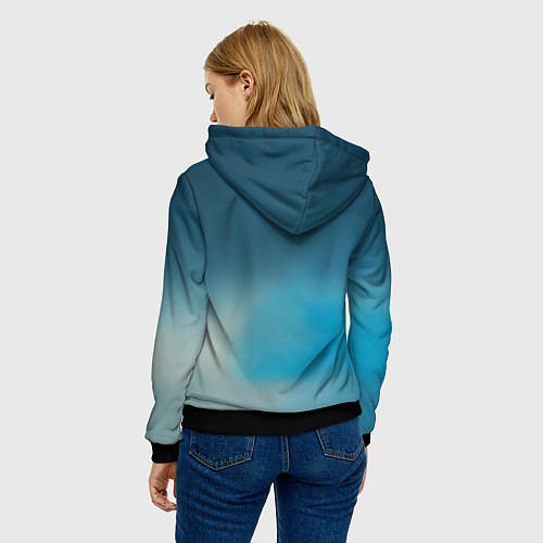 Женская толстовка Абстрактный гамбургер в форме куба / 3D-Черный – фото 4