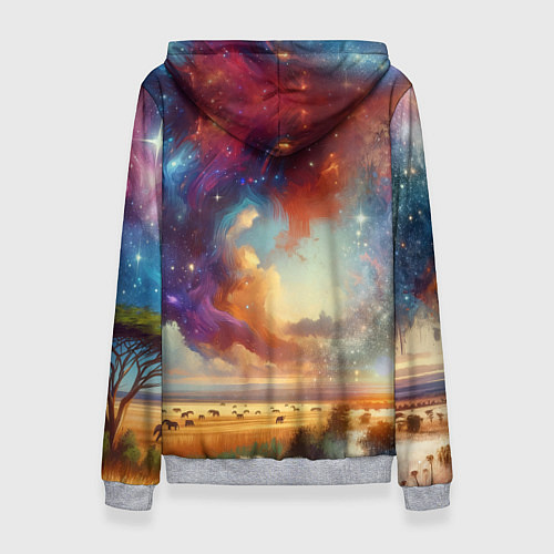 Женская толстовка Небесный львица / 3D-Меланж – фото 2