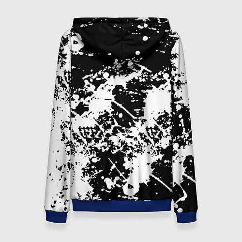 Женская толстовка Manchester City краски чёрно белые / 3D-Синий – фото 2