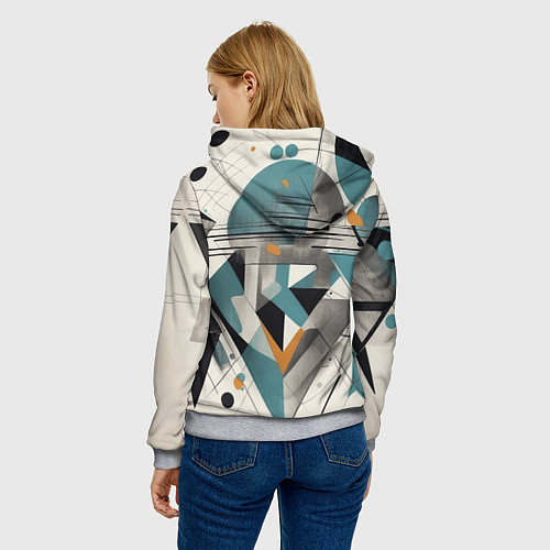 Женская толстовка Три человека авангард / 3D-Меланж – фото 4