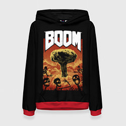Толстовка-худи женская Boom - Doom, цвет: 3D-красный