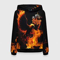 Толстовка-худи женская Феникс ария, цвет: 3D-черный