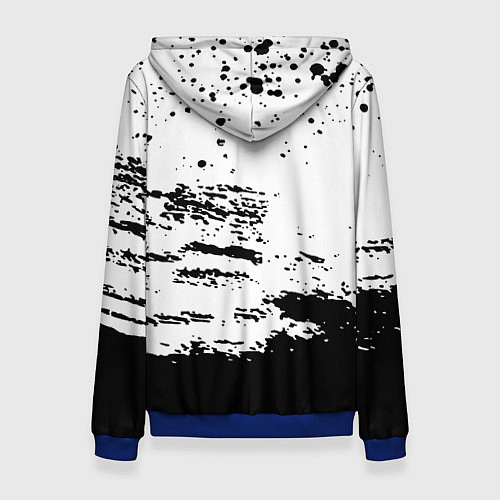 Женская толстовка Deathloop чёрные краски / 3D-Синий – фото 2