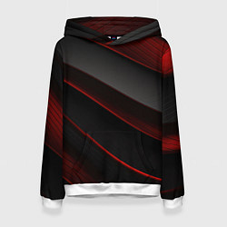 Женская толстовка Красная абстракция с черными линиями