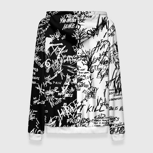 Женская толстовка Ферн и иероглифы / 3D-Белый – фото 2